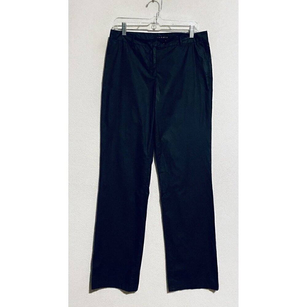 Theory Pants Womens 8 Black Parachute Straight Leg Lightweight Minimalist Modern